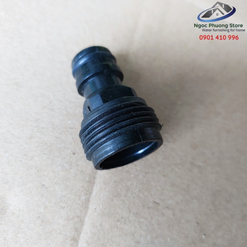 Cút nối nhanh ren ngoài 27mm AQUAMATE ĐÀI LOAN kết nối vòi tưới cây ren trong 27mm  và ống mềm làm vườn - Mã W3090
