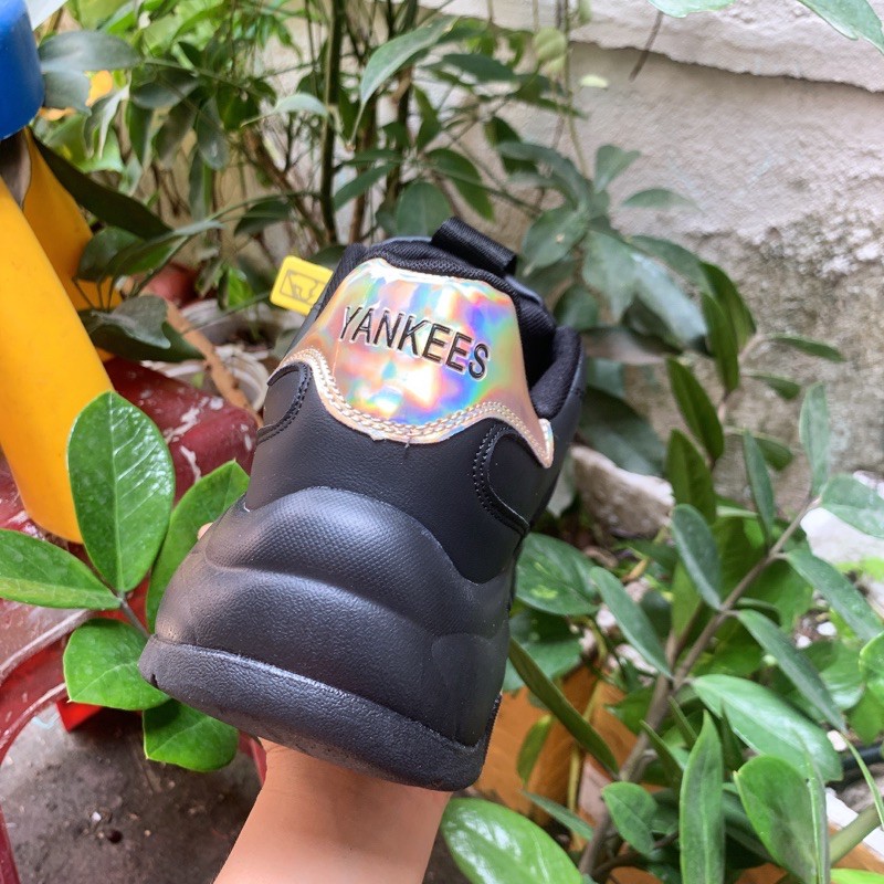 Giày thể thao đế tăng chiều cao NY- đen full nam nữ chuẩn | BigBuy360 - bigbuy360.vn