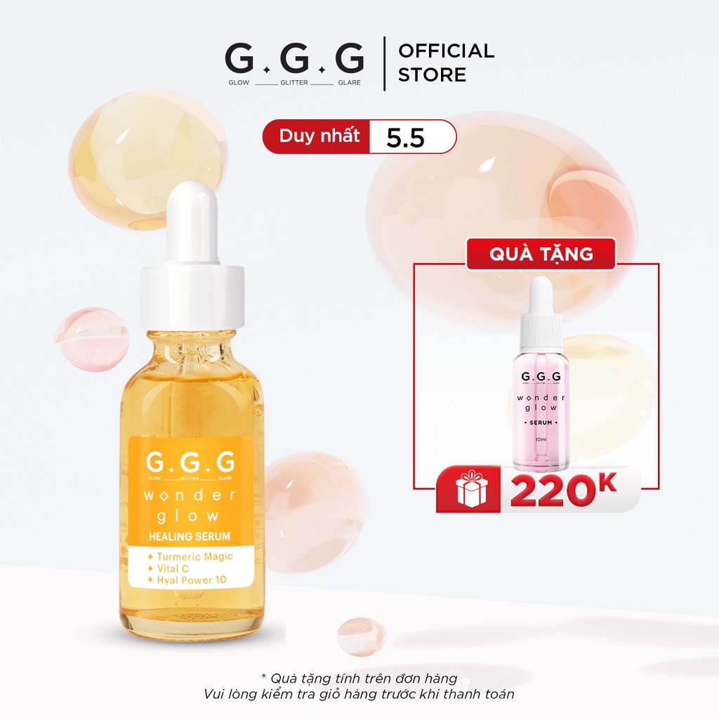 Tinh chất Nghệ Dưỡng Sáng, Mờ Thâm, Ngừa Mụn GGG Wonder Glow Healing Serum