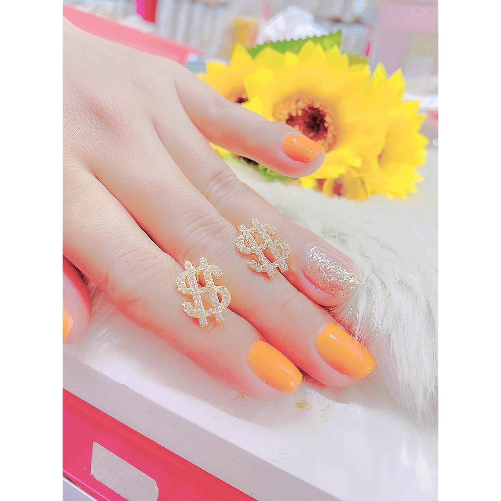 Bông tai nữ - phụ kiện nail đính đá UHA , chuôi cài chắc chắn, kiểu dáng hiện đại, thu hút, sang trọng B63