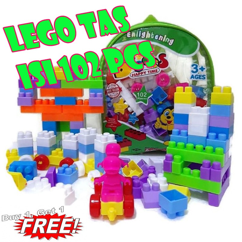 Mua 1 Tặng 1 Tặng 1 Tặng 1: 102 Túi Đồ Chơi Lego Cho Trẻ Em