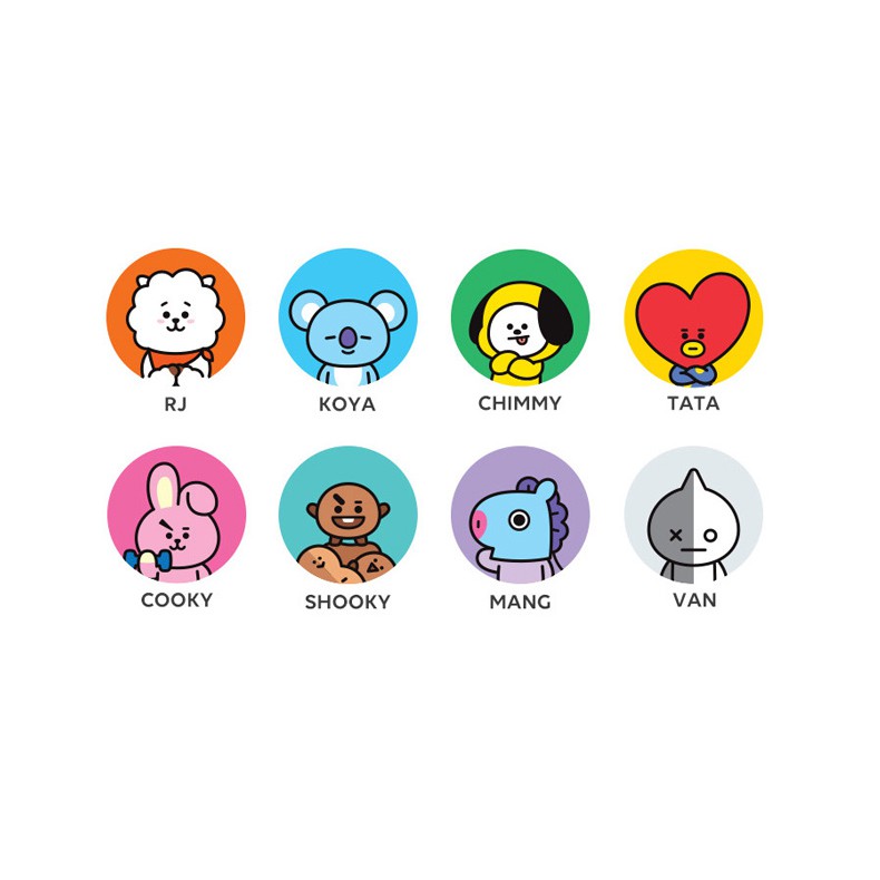 Móc Khóa Nhân Vật BT21, Bộ Móc Khóa BTS