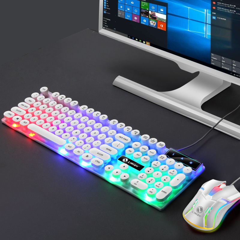 Bộ Chuột Và Bàn Phím Cơ Học Phát Quang Cắm Usb Cho Máy Tính Notebook | BigBuy360 - bigbuy360.vn