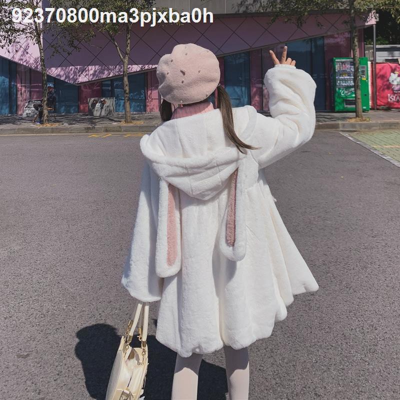 Áo khoác lông cừu dày dáng dài thiết kế đáng yêu thời trang | BigBuy360 - bigbuy360.vn