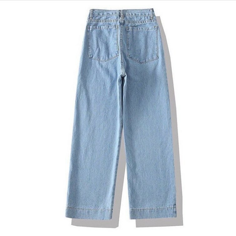 Quần Baggy Jean Ống Rộng 2 Túi Xanh Unisex