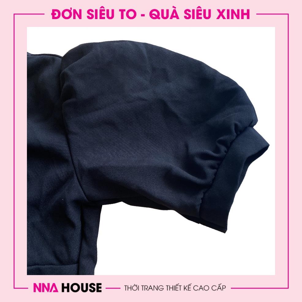 Váy xòe tay bồng cực xinh - Đầm đen dự tiệc xinh xắn sang trọng NNAHOUSE Mã NA214 | BigBuy360 - bigbuy360.vn