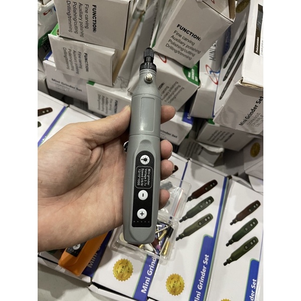 Máy khoan cắt trà mài mini 30 đầu + tặng kèm bộ 55 mũi khoan cắt