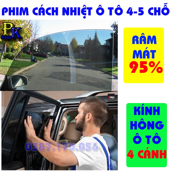 Phim cách nhiệt ô tô nhà kính toàn quốc - chính hãng Hàn quốc- chống nóng 95%