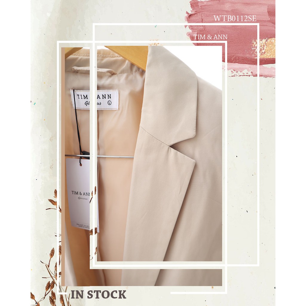 Áo Blazer Nữ 2 Lớp Dáng Suông Màu Be 0112SE  - Thời Trang Nữ Tim & Ann | BigBuy360 - bigbuy360.vn