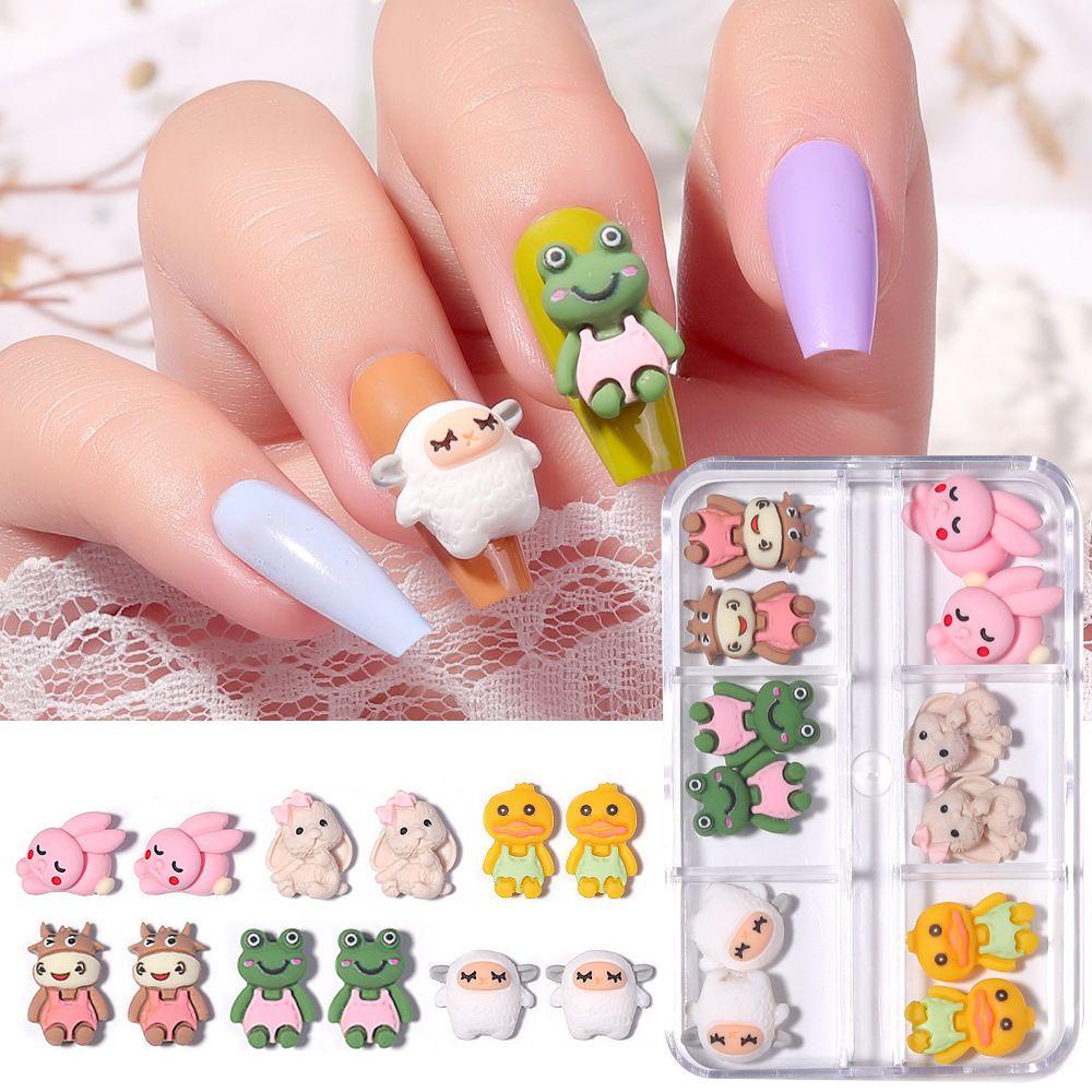 JARRED Phụ Kiện Trang Trí Móng Tay 3D Hình Gấu / Thỏ Dễ Thương Thời Trang