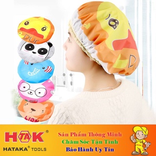 Mũ tắm trùm tóc đội đầu bạn gái hoạt hình - nón tắm hình thú tránh ướt tóc - mũ chụp ủ tóc có thun