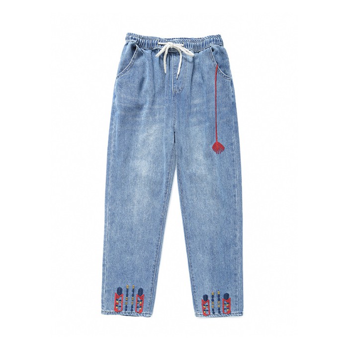 Quần bò thêu dáng dài QBD20 hàng xuất