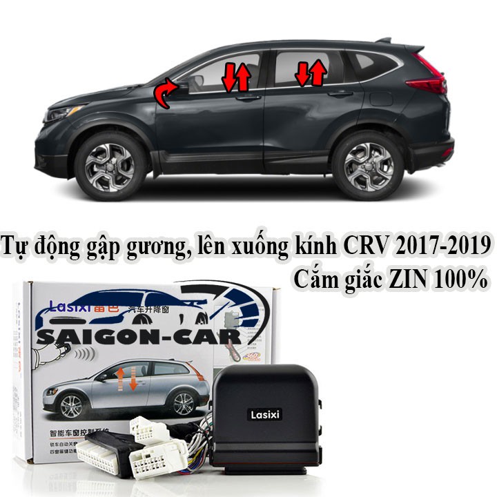 Honda CRV_Bộ tự động gập gương ,lên xuống kính cắm giắc gin xe Honda CRV 2018-2019-2020- bảo hành 6 tháng