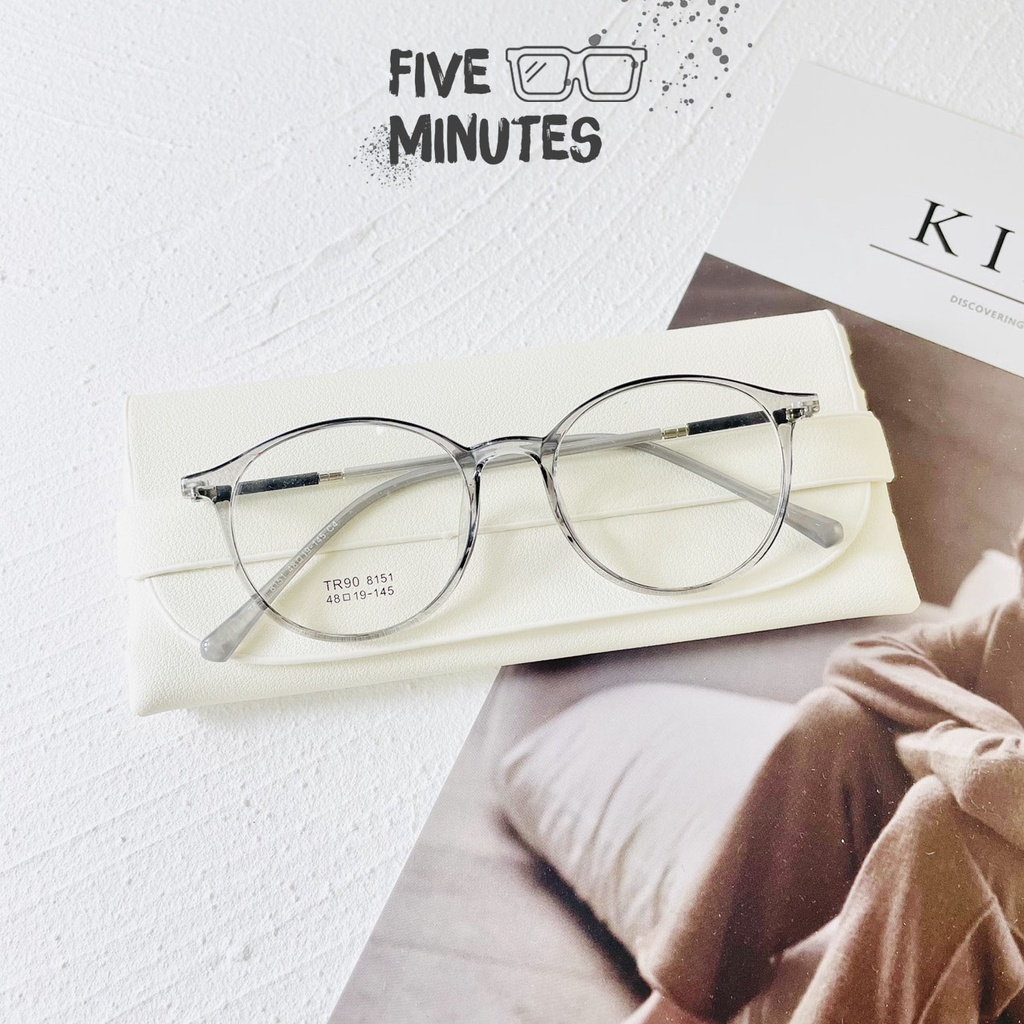 Gọng kính cận nam nữ, kính nhựa tròn Fiveminutes 8151 nhiều màu Siêu hot, Unisex Nam nữ | BigBuy360 - bigbuy360.vn