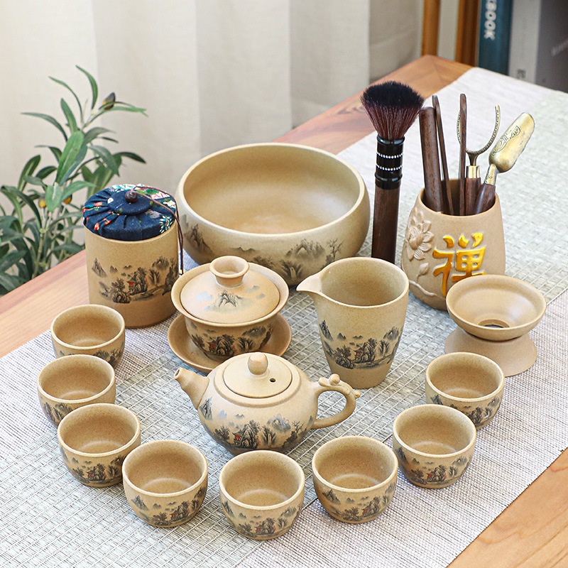 Bộ ấm chén sứ pha trà đạo cao cấp (Đầy đủ chi tiết)