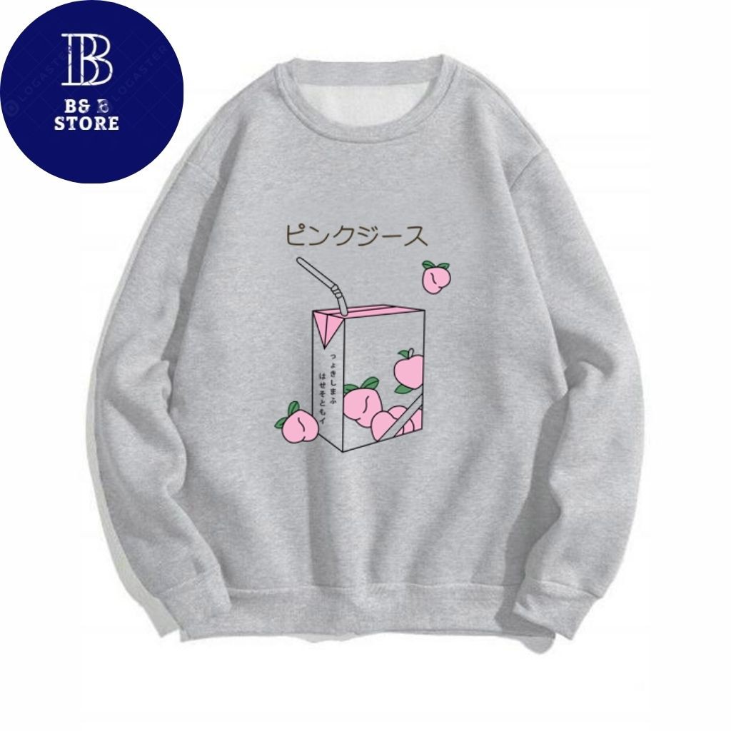 ÁO SWEATER NỈ UNISEX IN HỘP SỮA CHỮ NHẬT ÁO SWEATER FORM RỘNG NAM NỮ NHIỀU MÀU