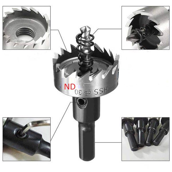 Mũi khoan khoét lỗ hợp kim cao cấp_bộ 5 chi tiết khoét lỗ