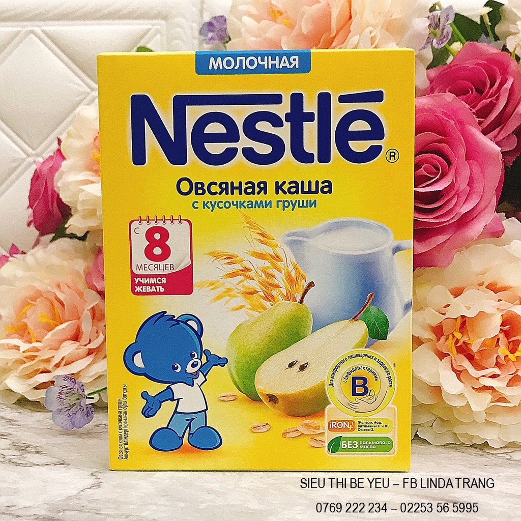 Bột ăn dặm Nestle lúa mì lê 8m+ Nga