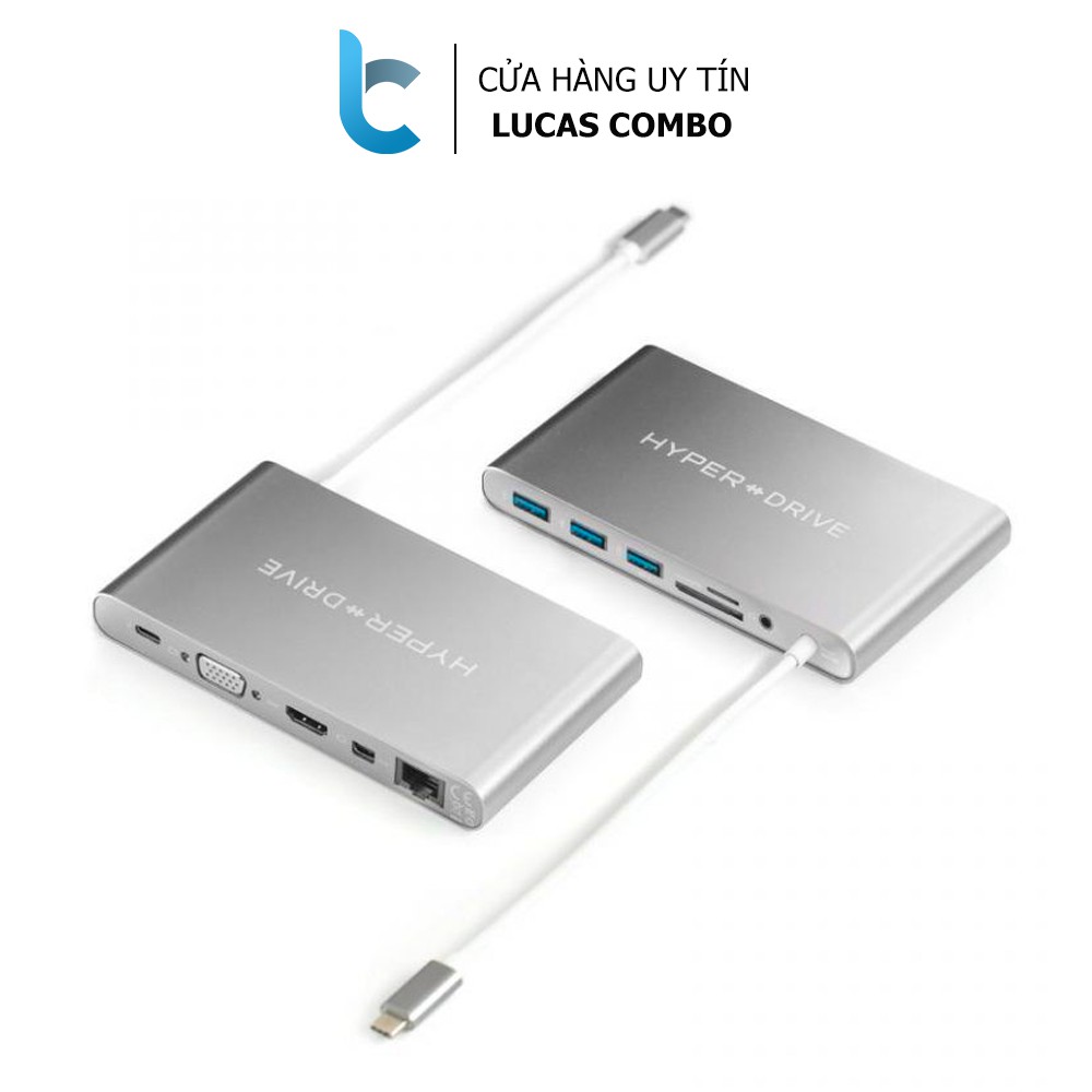 Cổng chuyển/ Hub USB Type-C 11in1 HyperDrive Ultimate (Grey)