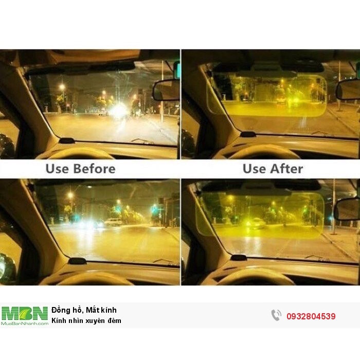 Kính nhìn xuyên đêm mắt vàng chống chói lóa, bảo vệ mắt - Mắt kính vàng thời trang che bụi, chắn gió khi đi đường