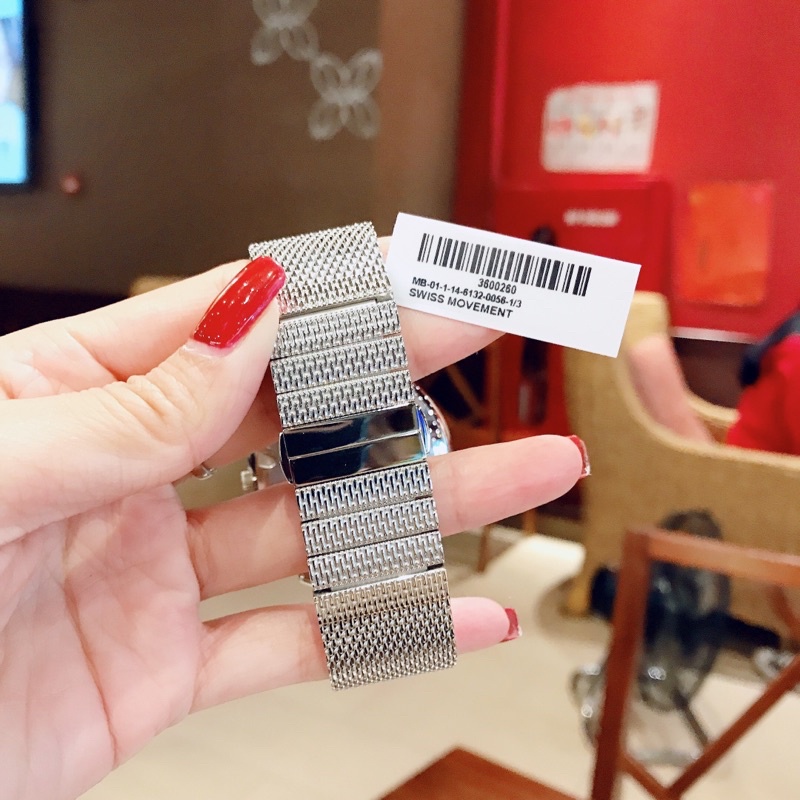 Đồng hồ nam ⌚️ Mo.vado Bold 3600260 dây Mesh bạc dành cho Nam .