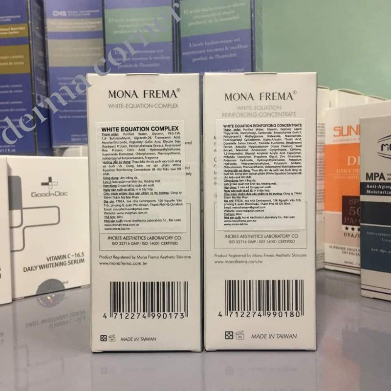 CẶP SERUM + KEM LÀM TRẮNG DA MONA FREMA WHITE