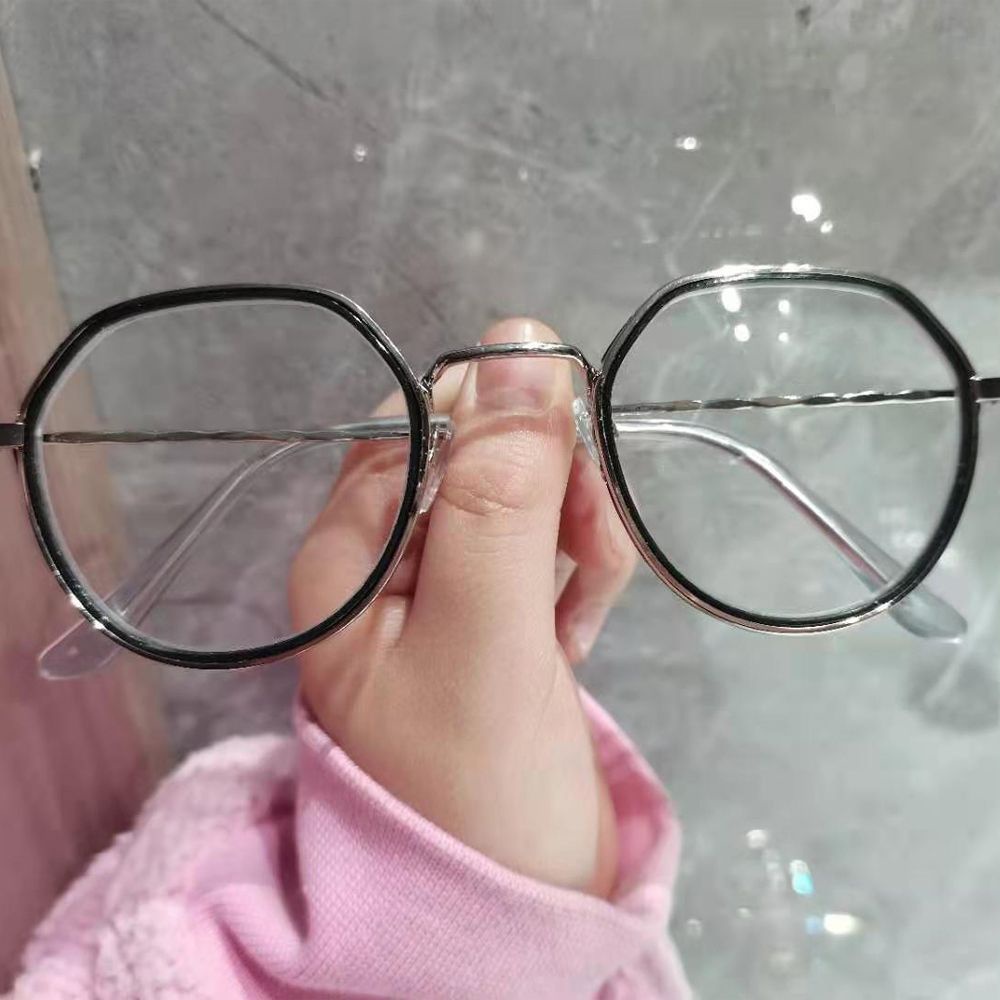 Mắt kính gọng lớn trong suốt chống ánh sáng xanh kiểu dáng cổ điển cho nữ