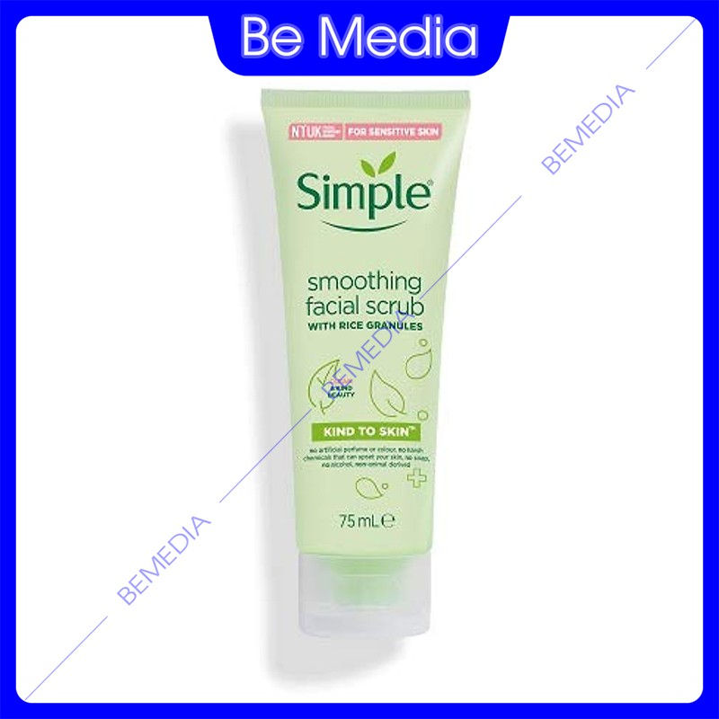 Tẩy tế bào chết Simple Kind To Skin Smoothing Facial Scrub 75ml - Thích hợp cho mọi loại da