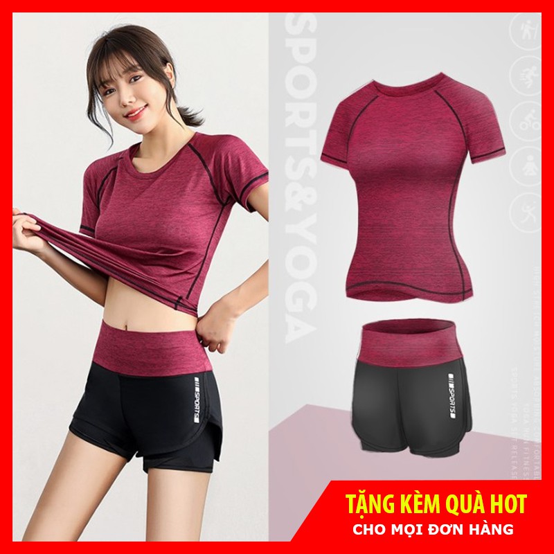 Bộ Đồ Tập GYM Nữ Trẻ Trung 2 Món - Set Quần Áo Tập GYM YOGA Nữ