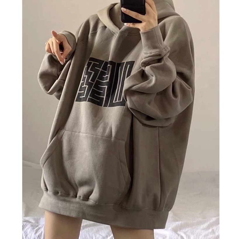 Áo Nỉ Hoodie Nam Nữ Áo Nỉ Có Mũ Hoạ Tiết Mê Cung Dài Tay Freesize Unisex Form Rộng Oversize Hot Trend | BigBuy360 - bigbuy360.vn
