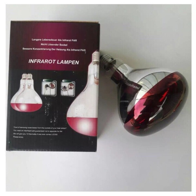 Bóng Úm Gà Hồng Ngoại 45W 75W 100W 150W 175W 200W 250W Sưởi Gia Cầm, Sưởi Heo