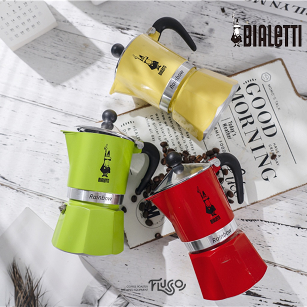 Ấm Pha Cà Phê Moka Bialetti Rainbow 3 Cups