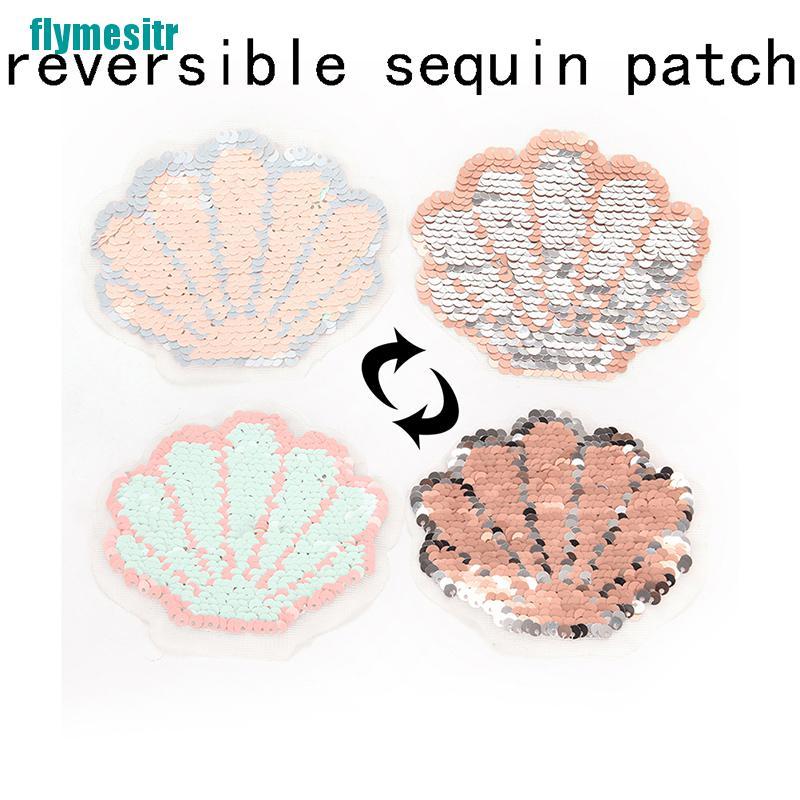 Miếng Dán Patch Với Họa Tiết Hình Vỏ Sò, Có Thể Đổi Màu, Kích Thước 8.5x10cm