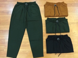 Quần baggy vải đũi
