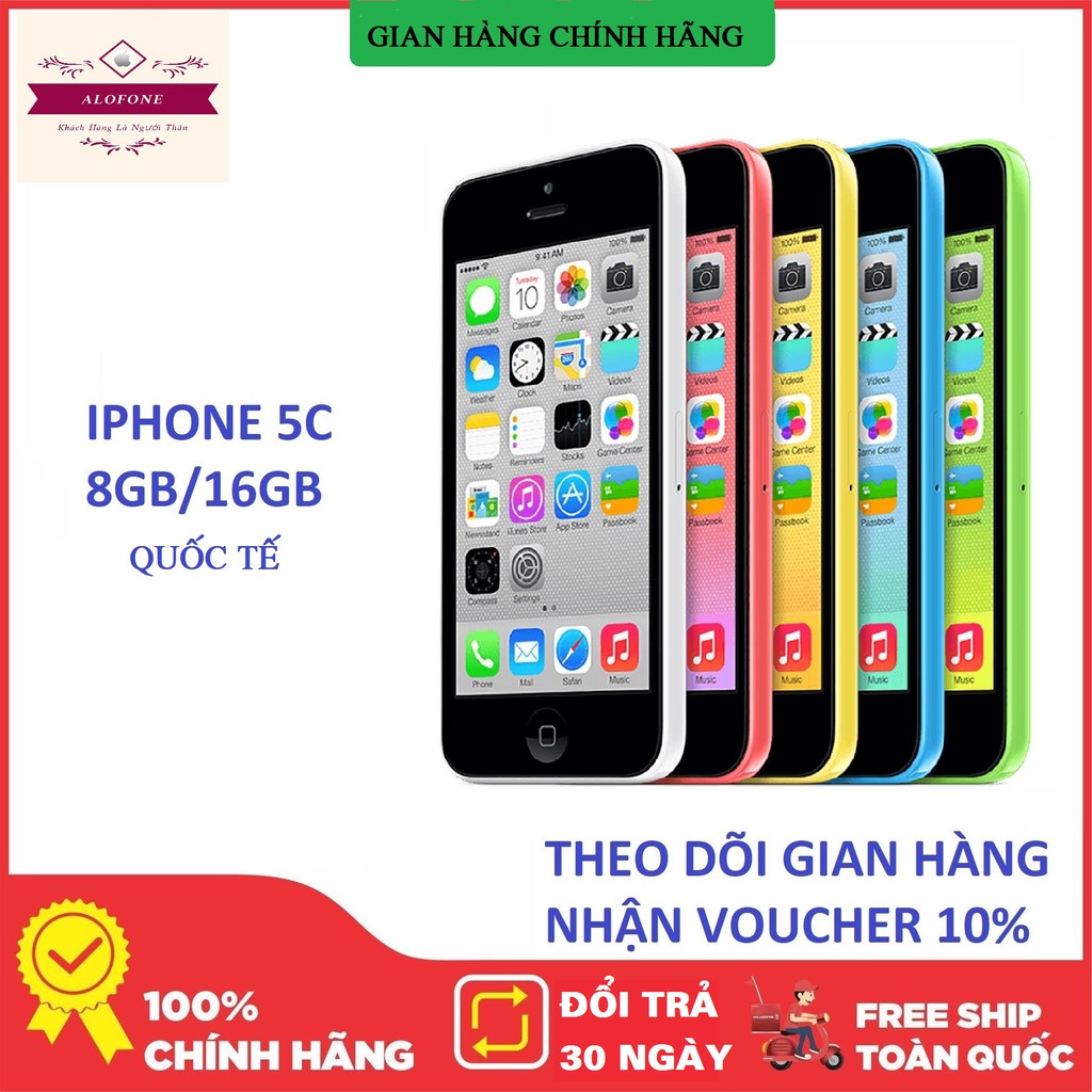 Điện thoại iP 5c - 16GB/8GB. Đẹp keng, Full chức năng