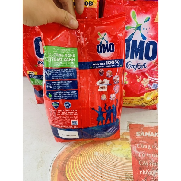 Bột Giặt Tay Omo 800g/1,2Kg Hệ Bọt Thông Minh Mới