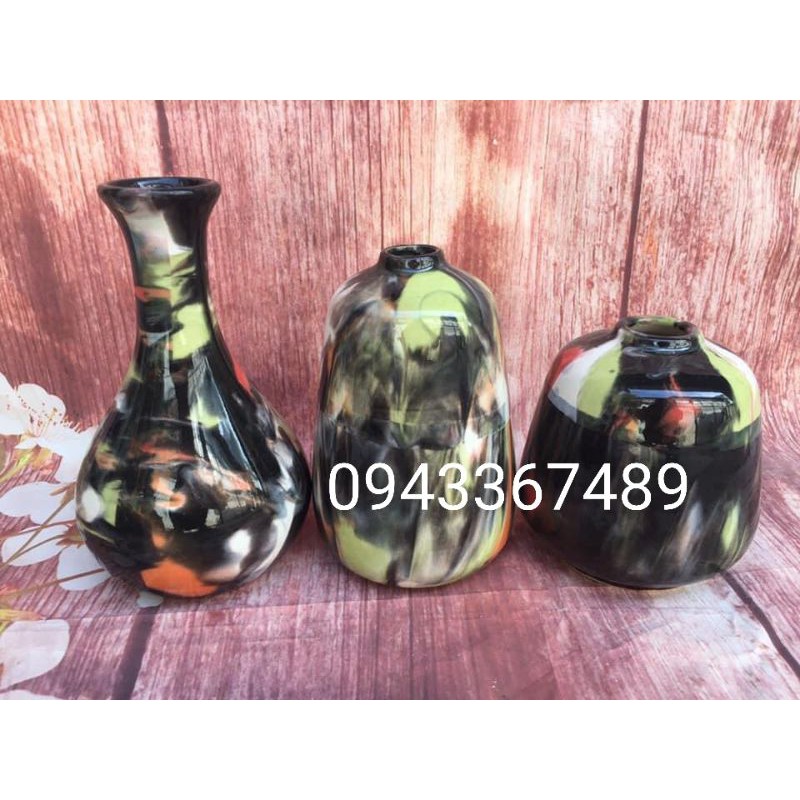 Đồng giá lọ mini,men hỏa biến,cao 6 đến14cm