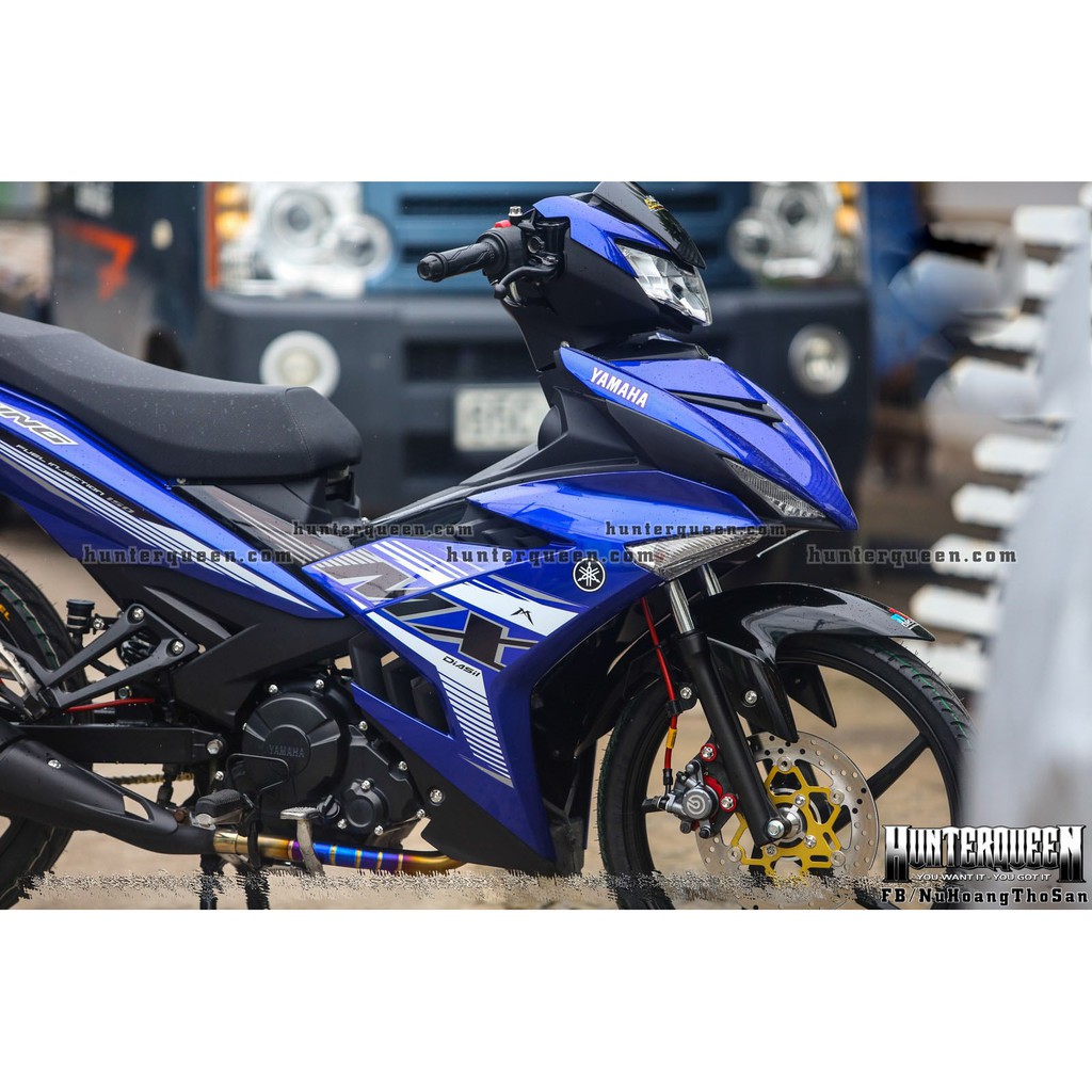 Tem rời MX King 2021. Decal cao cấp, bộ kit dán xe Exciter 150 xanh GP