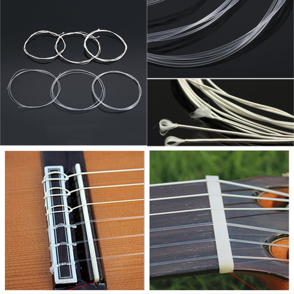 Bộ 6 chuỗi dây đàn guitar bằng nylon mạ kim loại thay thế tiện dụng
