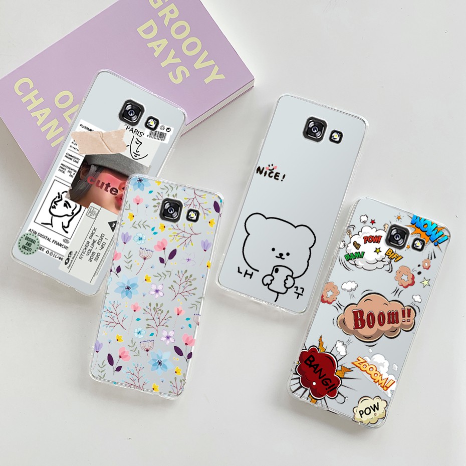 Ốp điện thoại silicone tpu dẻo trong suốt in hình cho Samsung Galaxy A5 2017 A520 A5 2016 A510