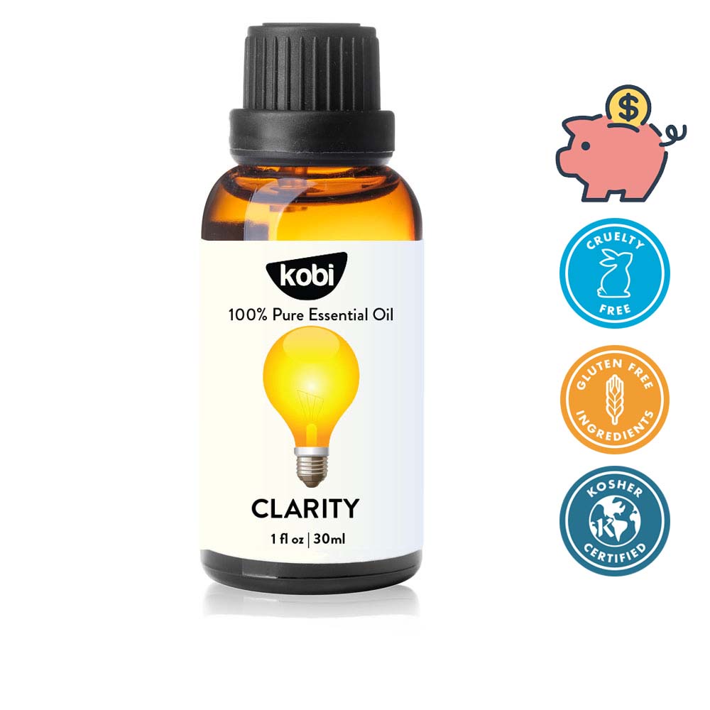 Tinh dầu Kobi Clarity essential oil blend giúp xua tan cảm giác mệt mỏi cho tinh thần minh mẫn và sáng tạo -30ml