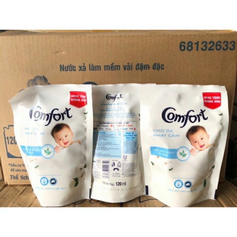 Nước Xả Vải Comfort Kháng Khuẩn Dịu Nhẹ Túi 120Ml
