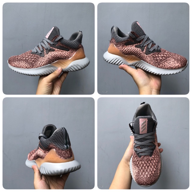 (Tặng móc khoá) Giầy Alpha bounce hồng xước cao cấp