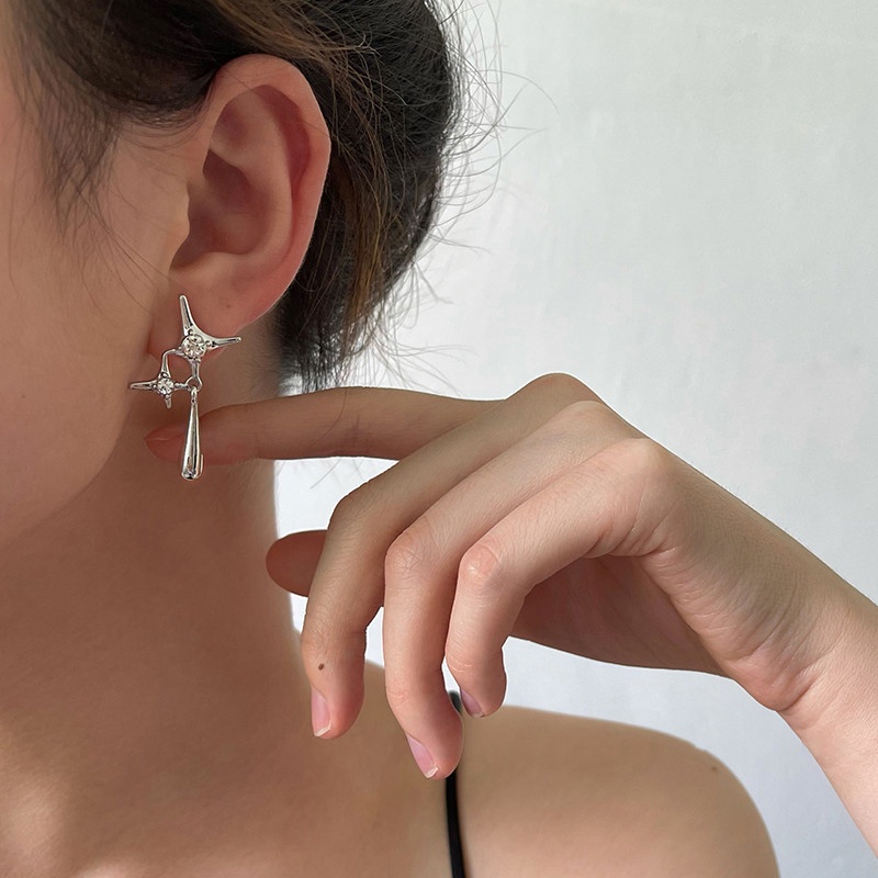 Bông Tai Ngôi Sao Đính Đá Thời Trang Hàn Quốc