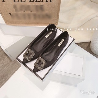Giày Bệt Nơ Đá Lụa MANOLO