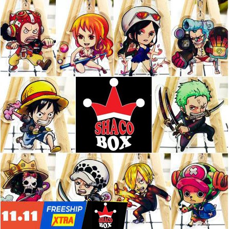 Móc khóa băng Mũ Rơm One Piece - Luffy, Zoro, Sanji, Nami, Robin