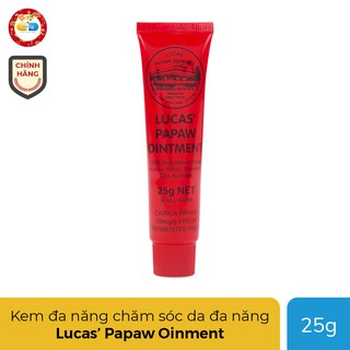 Kem Lucas - Kem đa năng Lucas Papaw Ointment của Úc dùng cho khô da, khô môi, phỏng da, hăm tã, mẩn ngứa, Tuýp 25g