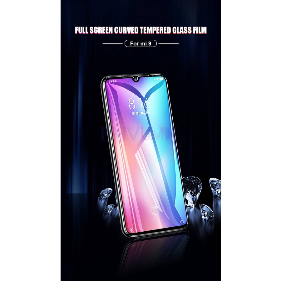 Ốp điện thoại kính cường lực 9D an toàn cho Xiaomi Play Mi 9 10 Lite Mi 8 9 SE A3 A2 Lite Mi8 Pro