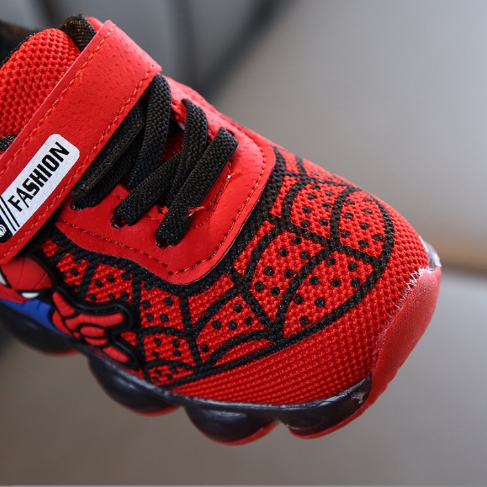 Giày thể thao trẻ em, giày người nhện phát sáng cho bé trai và bé gái