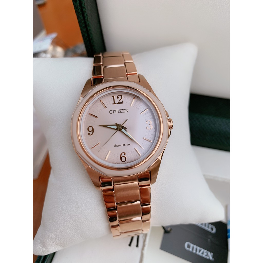 Đồng hồ nữ Citizen FE7053-51X - Máy Quartz Pin Eco-drive pin năng lượng  ánh sáng- Kính khoáng